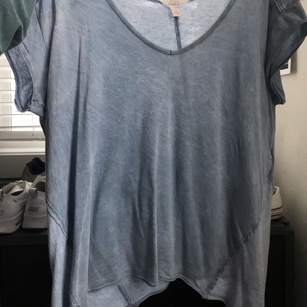 Flowy raw edge shirt